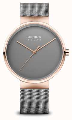 Bering Men's Solar Watch Rose Gold/Grey 14339-369