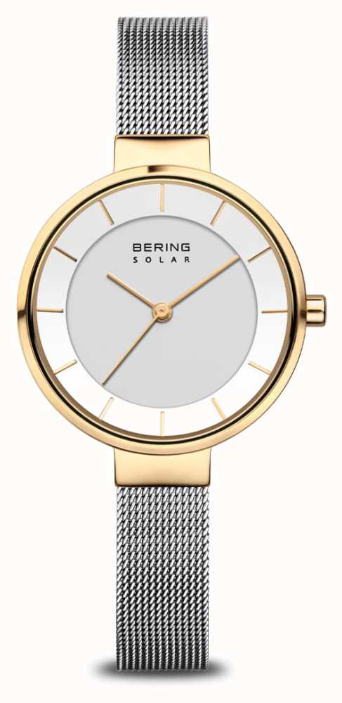 Bering Women's Solar Watch Gold/Silver 14631-024 - First Class