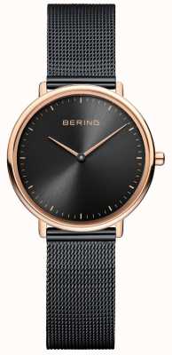 Bering Women's Classic Black Mesh Watch 15729-166