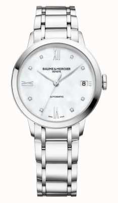 Baume & Mercier Classima Diamond Automatic (34mm) Mother of Pearl Dial / Stainless Steel Bracelet M0A10496