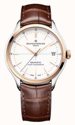 Baume & Mercier Clifton Baumatic Brown Leather Strap Watch M0A10519