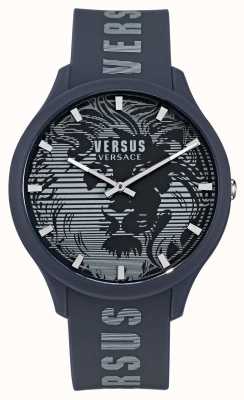 Versus Versace Men's Domus Blue Silicone Strap Watch VSP1O0221