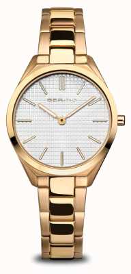 Bering Ultra Slim | Women's | Polished/Brushed Gold | White Dial 17231-734