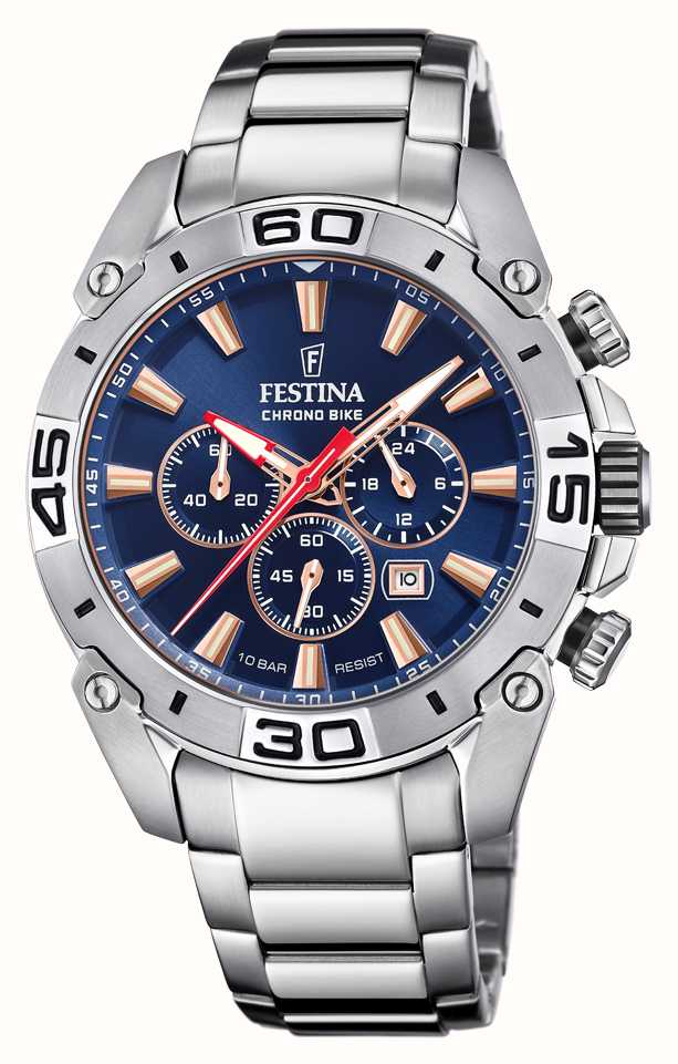 Festina Chronobike 2021 | Navy Blue Dial | Stainless Steel Bracelet F20543/4  - First Class Watches™ USA
