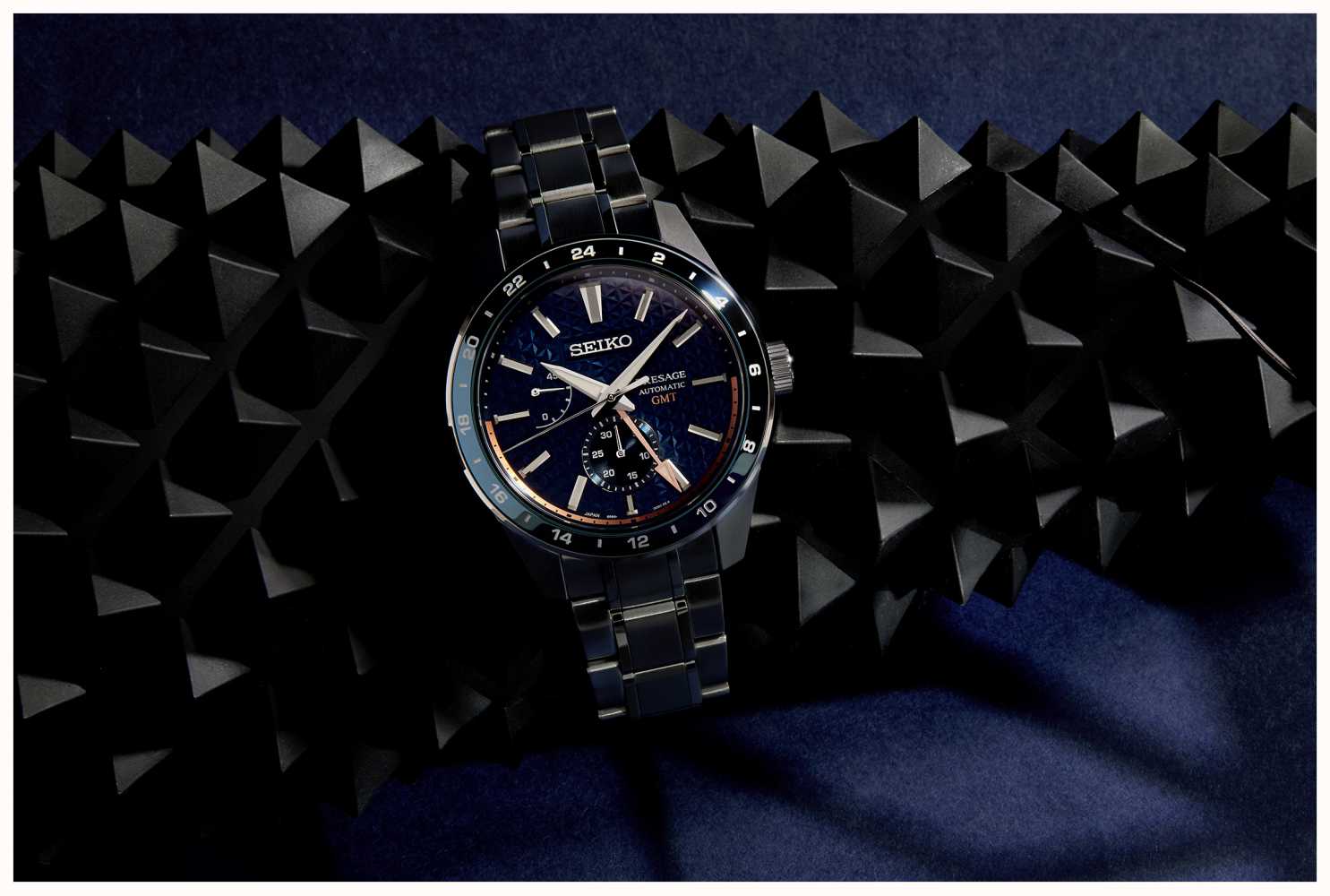 Seiko Presage Sharp Edged GMT Blue Dial SPB217J1 - First Class Watches™ USA