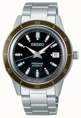 Seiko Presage Style 60s Black Dial Steel Bracelet SRPG07J1