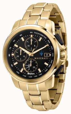Maserati Successo Solar Men's Gold Plated Watch R8873645002