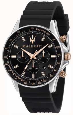 Maserati SFIDA Men's Silicone Strap Watch EX-DISPLAY R8871640002 EX-DISPLAY