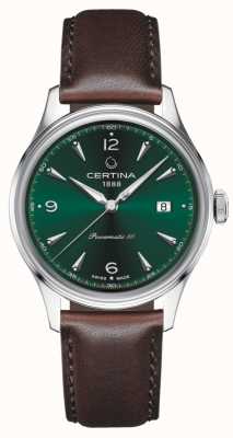 Certina DS Powermatic 80 Green Dial Leather Strap C0384071609700