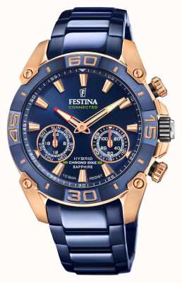 Festina Chrono Bike 2021 Connected Special Edition Hybrid Blue and Rose Gold F20549/1