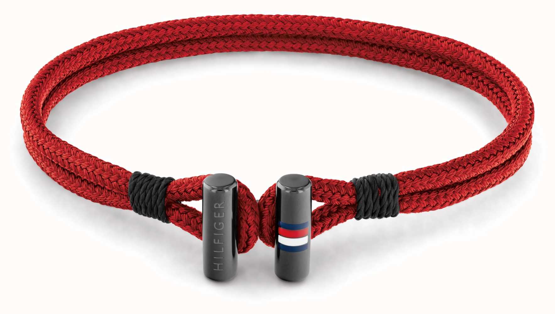 Tommy Hilfiger Men's Nylon Red Double Bracelet 2790335 - First