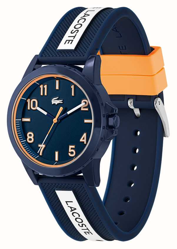 USA And White 2020142 - Silicone First Watches™ Rider Strap Lacoste Watch Blue Class