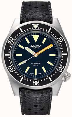 Squale Men's Automatic 1521 Militaire Bead Blasted Tropic Strap 1521MILIBL.HT