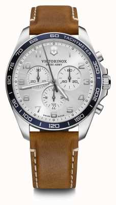 Victorinox Swiss Army | FieldForce | Classic Chrono | Brown Leather | Silver Sunray Dial | 241900