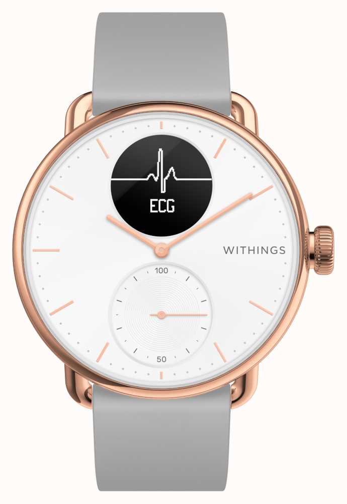 Withings Scanwatch 38mm Rose Gold Hybrid Smartwatch With ECG HWA09-MODEL 5-ALL-INT - Class Watches™ USA