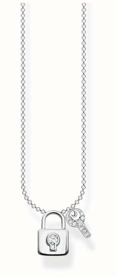 Padlock & Key Necklace - Sterling Silver