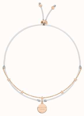 Radley Jewellery Love Radley Light Grey Cord and Rose Gold Bracelet RYJ3104S