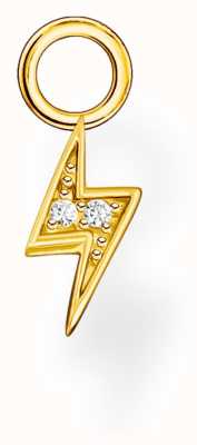 Thomas Sabo Sterling Silver 18k Yellow Gold Plated Lighting Bolt Earring Pendant EP018-414-14