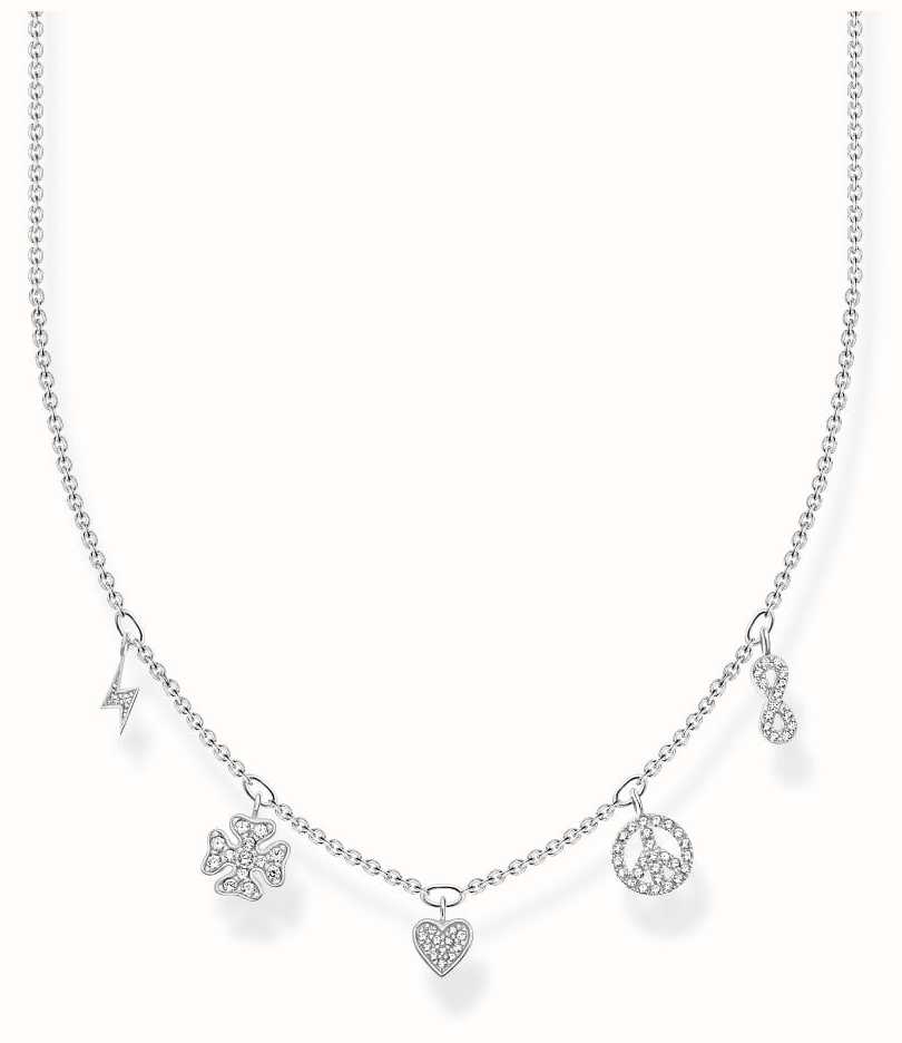 Thomas Sabo Heritage Pink Stone Silver Necklace |Peter Jackson the Jeweller