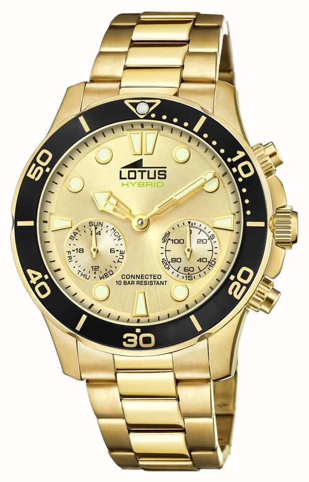 Lotus Men\'s Connected | Gold Dial | Gold Stainless Steel Bracelet L18802/1  - First Class Watches™ USA