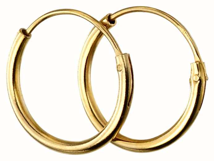 Mens Hoop Earrings - Sterling Silver Mens Earrings 10mm / Gold Filled