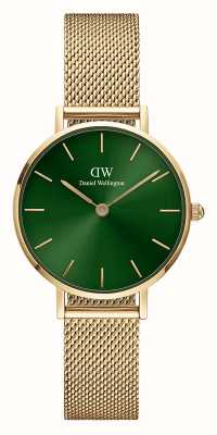 ik ga akkoord met genade zingen Daniel Wellington Quadro Women's Rectangular Green Dial Black Leather Strap  DW00100439 - First Class Watches™ USA