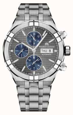 Maurice Lacroix Aikon Automatic Chronograph Titanium Day/Date (44mm) Grey Dial / Stainless Steel AI6038-TT032-330-1