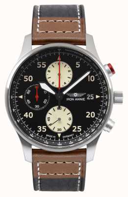 Iron Annie F13 Tempelhof Chronograph Leather Strap Watch 5670-2