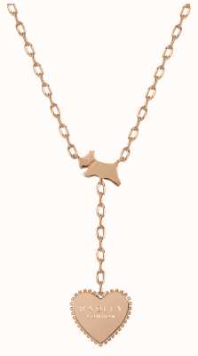 Radley Jewellery Fashion | Rose Gold Plated Sterling Silver Necklace | Dog & Heart Charms RYJ2216S
