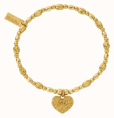 ChloBo Shining Heart Gold Tone Heart Bracelet 18cm GBTO3184