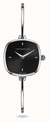 Michel Herbelin FIL Women's Square Black Dial Stainless Steel Bracelet 17207/B14