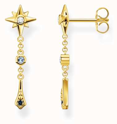 Thomas Sabo Royalty Star Gold Plated Drop Earrings H2209-959-7