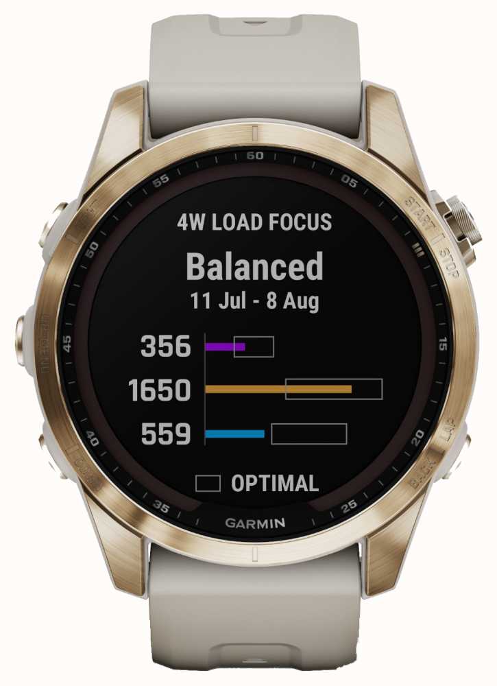 Garmin fēnix 7S Sapphire Solar GPS Watch - Cream Gold/Light Sand for sale  online