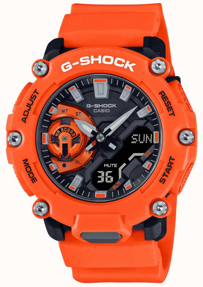 Casio G-Shock Carbon Core Guard Orange Watch GA-2200M-4AER First Class  Watches邃｢ USA