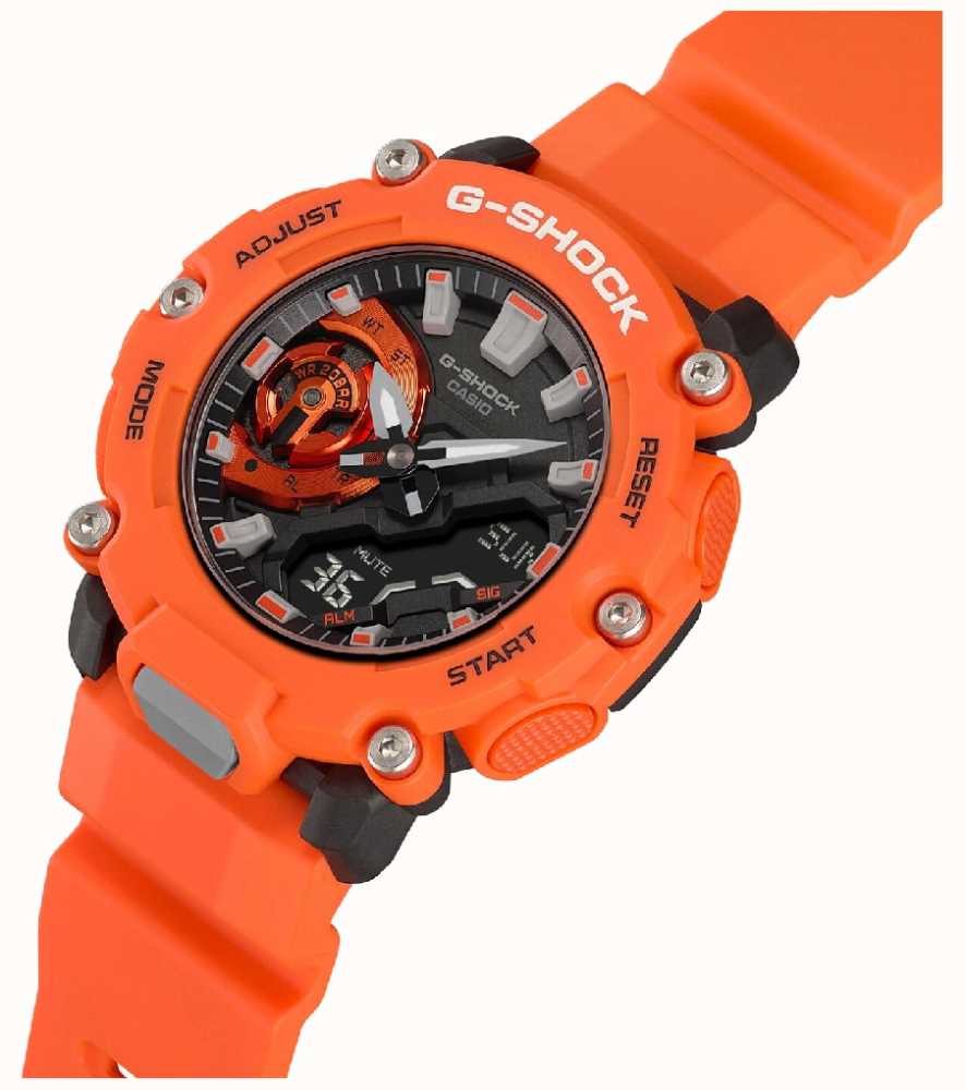 kaas Onvoorziene omstandigheden klant Casio G-Shock Carbon Core Guard Orange Watch GA-2200M-4AER - First Class  Watches™ USA