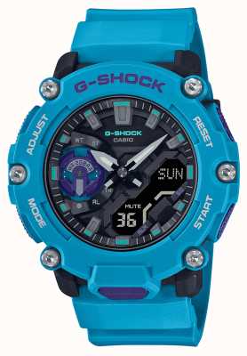 Casio G-Shock Carbon Core Guard Blue Case and Strap Watch GA-2200-2AER