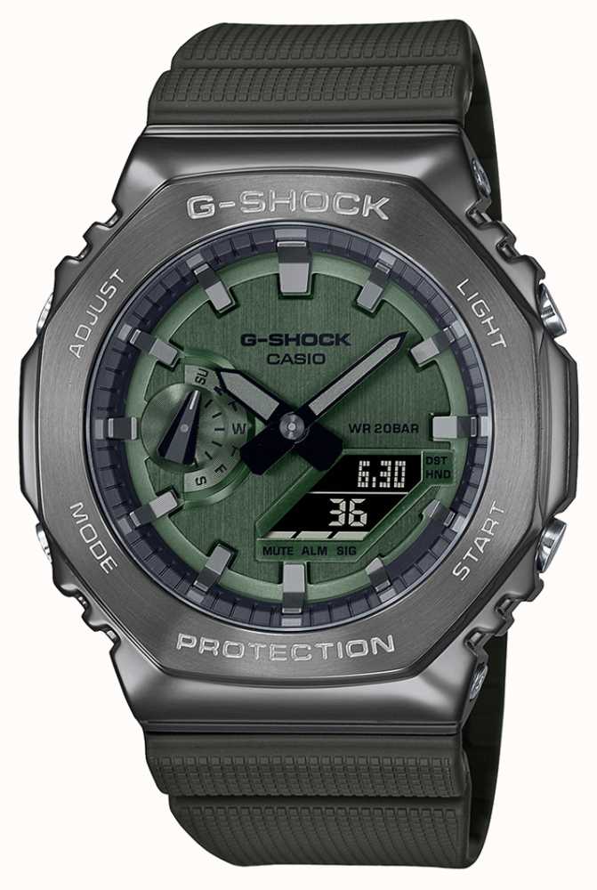 Resin USA GM-2100B-3AER Green Dial Class - Strap Watches™ Casio G-Shock Green First