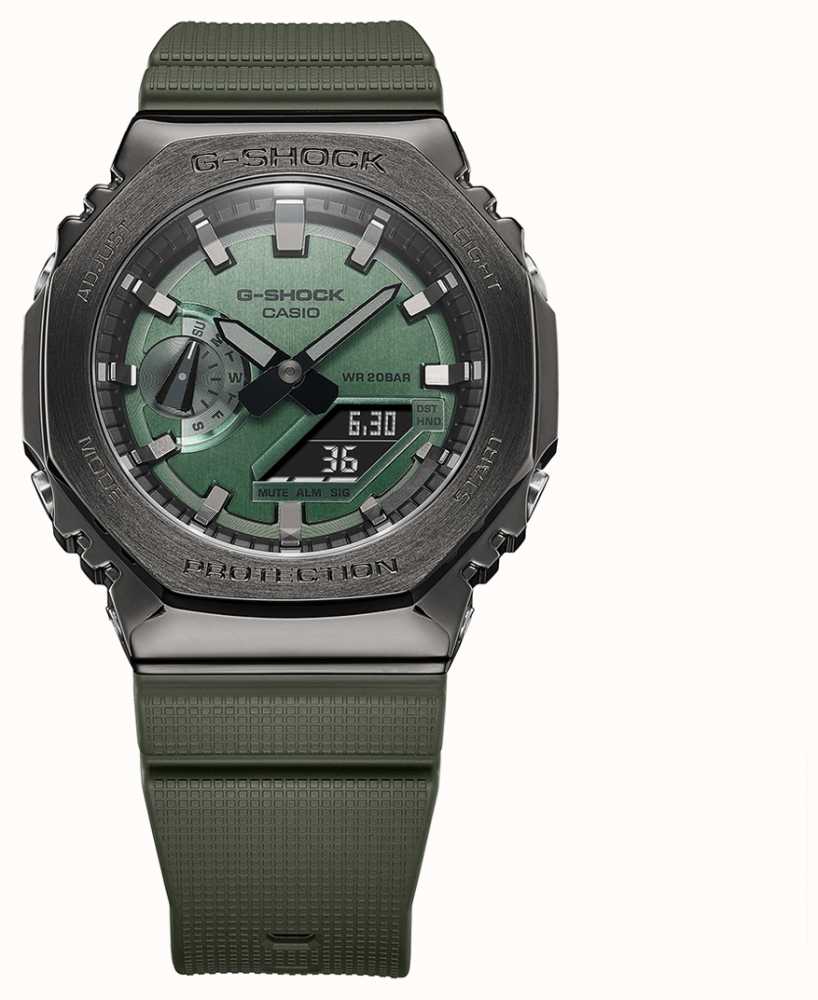 Casio G-Shock Green Dial Green Resin Strap GM-2100B-3AER - First Class  Watches™ USA