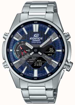 Casio Edifice Solar Stainless Steel Watch Blue Dial ECB-S100D-2AEF