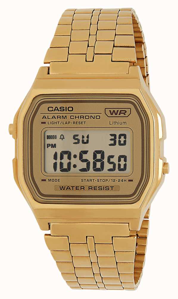 Casio Style Gold Ion Plated Digital Watch A158WETG-9AEF - Class Watches™ USA