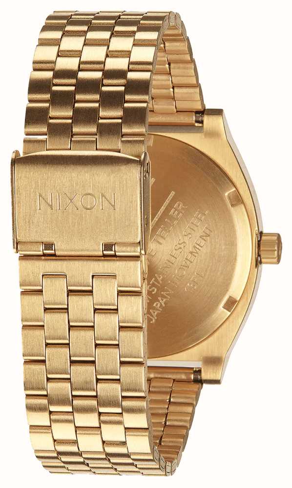 Nixon Time Teller Gold-Tone Oxblood Sunray Dial A045-5098-00