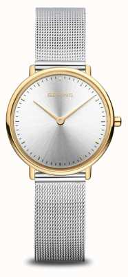 Bering Ultra Slim | Sunray Dial | Milanese Strap | Polished Gold Stainless Steel Case 15729-010