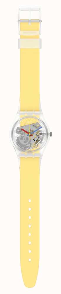 Swatch CLEARLY YELLOW Striped Unisex Watch GE291 - First Class