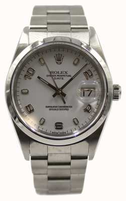 Rolex Oyster Perpetual Date White Dial Box Papers 2007 J91219