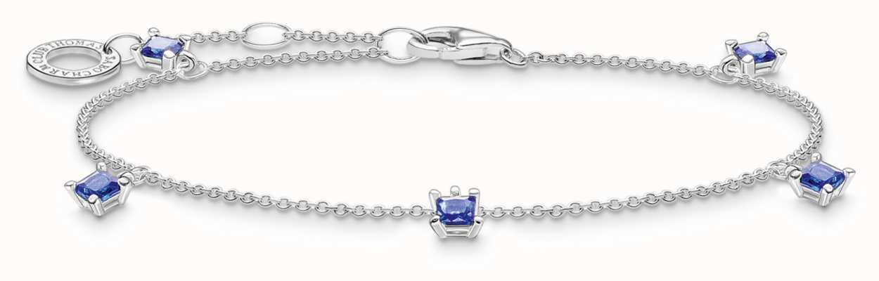 Thomas Sabo Charm Club Charming | Sterling Silver | Blue Zirconia Set Bracelet A2058-699-32-L19V