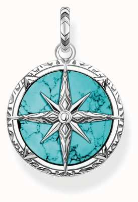Thomas Sabo Imitation Turquoise Silver Compass Pendant PE833-878-17