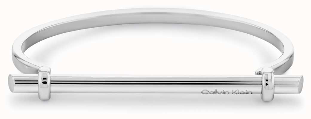 Calvin Klein Ladies Bangle Silver Tone Bar Bracelet 35000016
