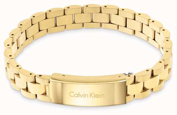 Calvin Klein Mens Gold Tone Chain Style Bracelet 35000092