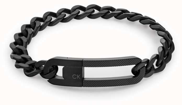 Calvin Klein Men's Black Tone Bracelet with Large Link Detail 35000133