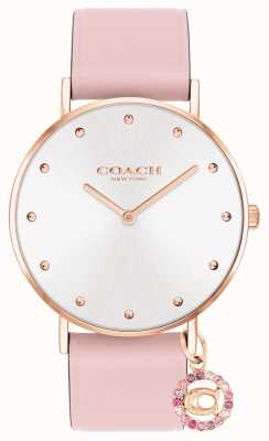 Coach Women's Perry | Silver Dial | Pink Leather Strap 14503884